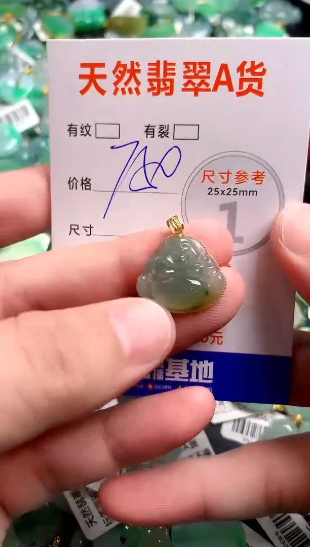 翡翠18K金镶嵌颈饰0314796412