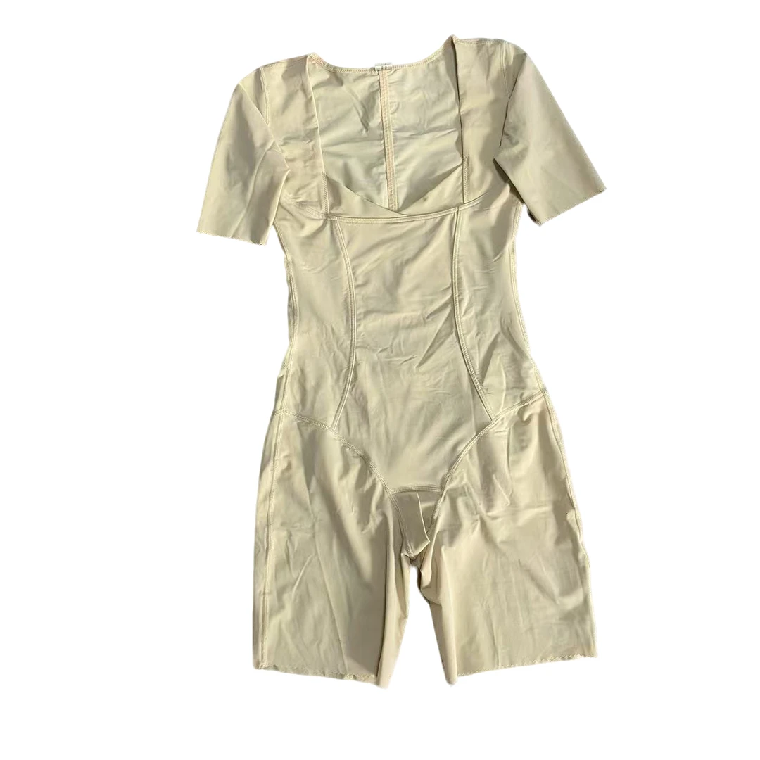 886短袖体雕开档款塑身连体衣舒适显瘦修身