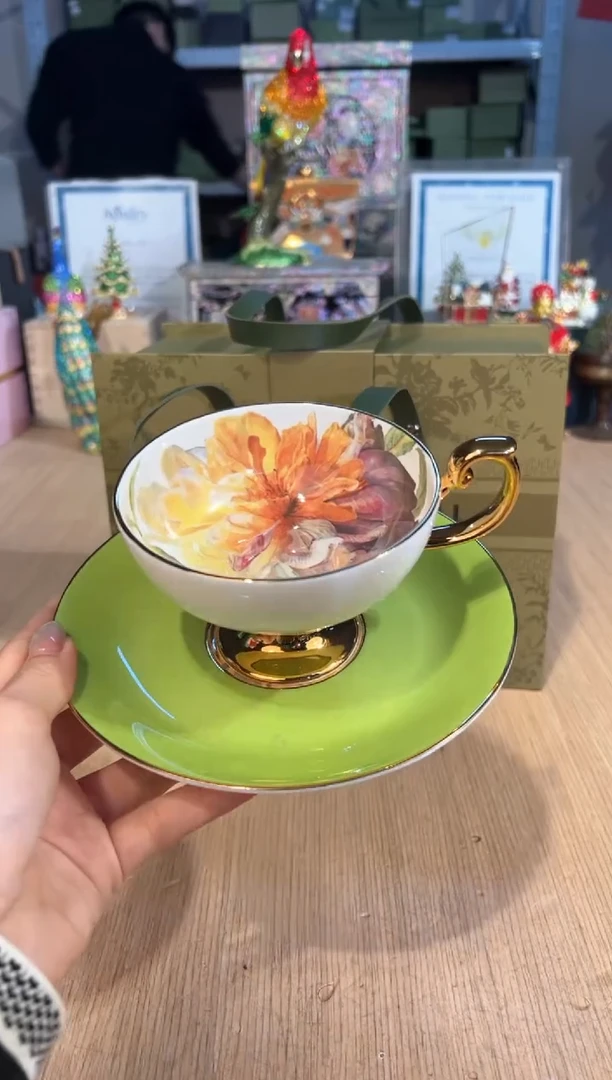 【闪购商品】杯202丽思绿釉杯碟
