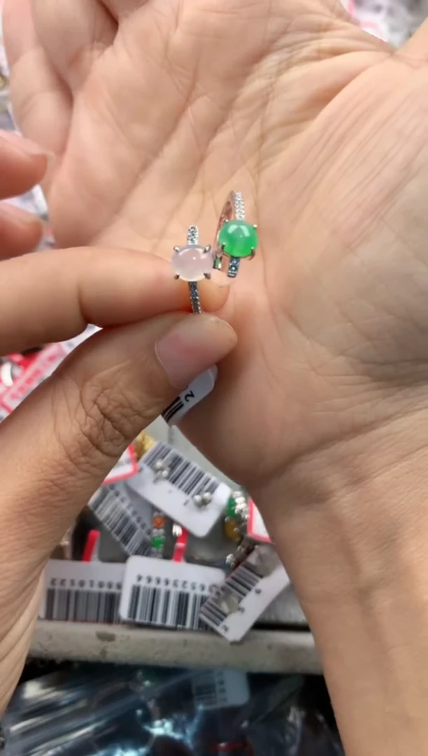 银S925镶嵌戒指翡翠333                1