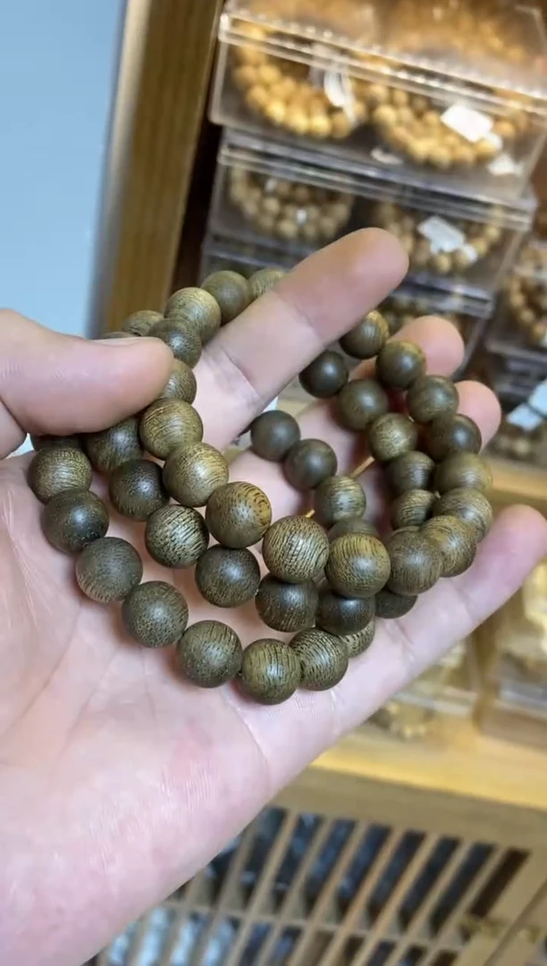 沉香手串文莱圆珠单圈1.1+多样性发其一