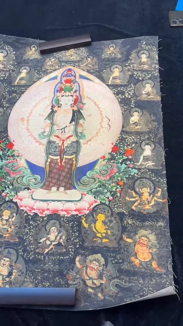 装裱画藏艺唐卡阁手绘作品TK16009