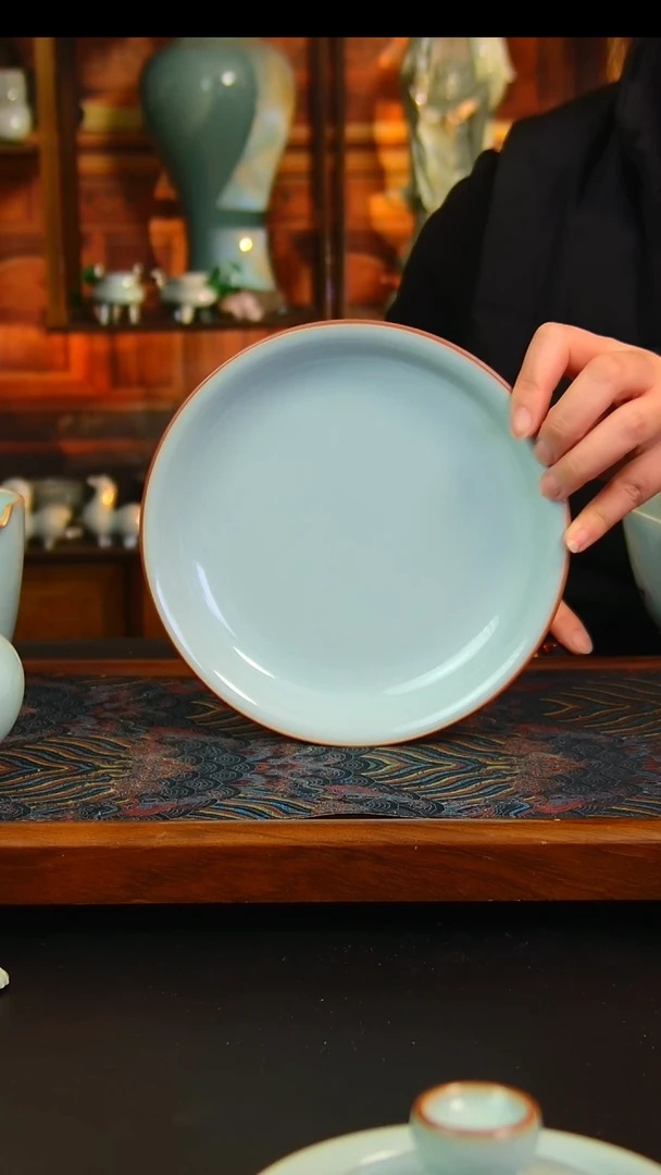 瓷片18公分微瑕盘子，，，