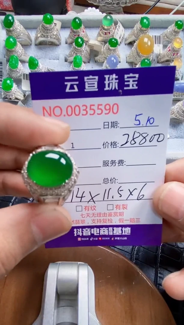 翡翠戒指未镶嵌/55900000