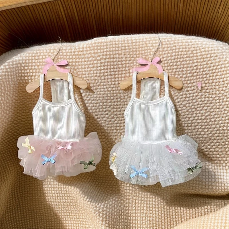 宠物狗狗小狗衣服蝴蝶结芭蕾夏季纱裙吊带|猫狗雪纳瑞可爱