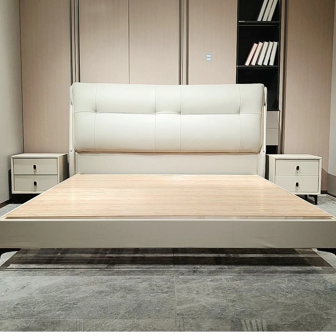 fg时尚好梦简约皮床主卧大床实木#808