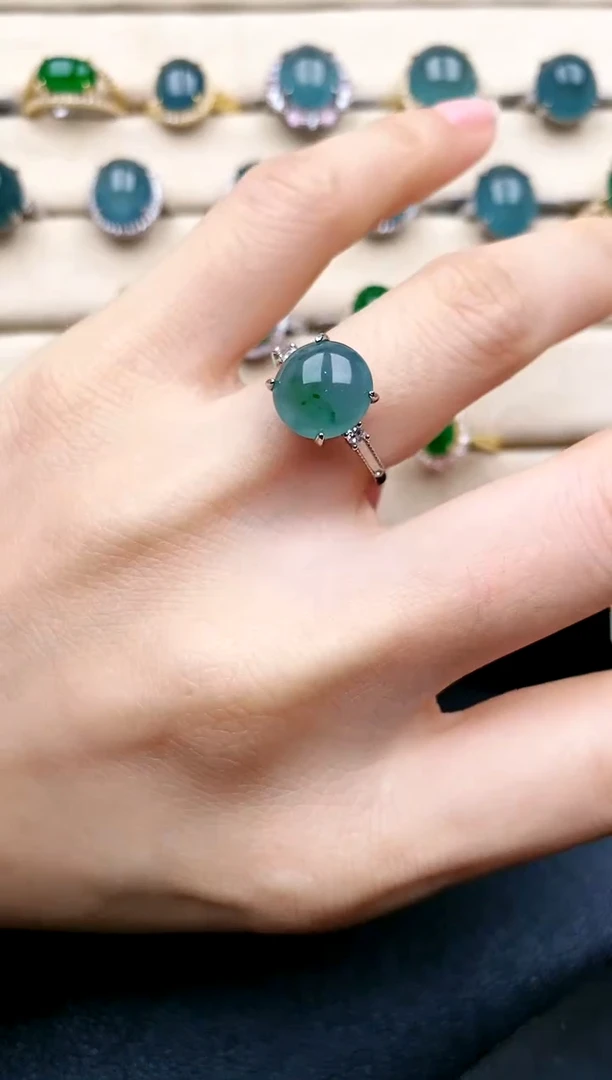 【闪购商品】翡翠戒指银S925镶嵌....