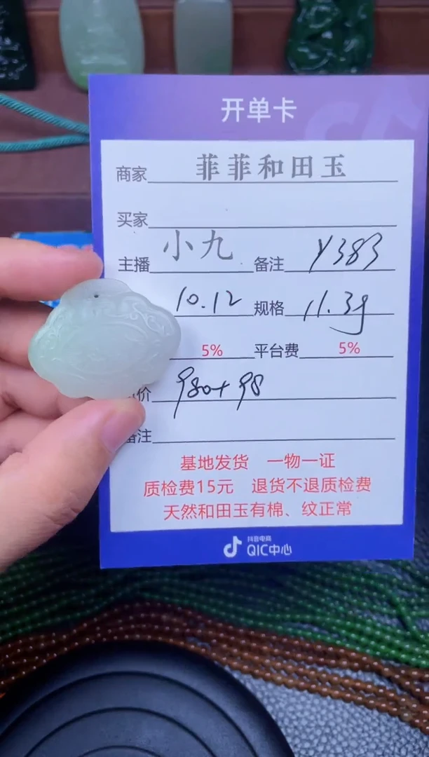 颈饰未镶嵌和田玉F383