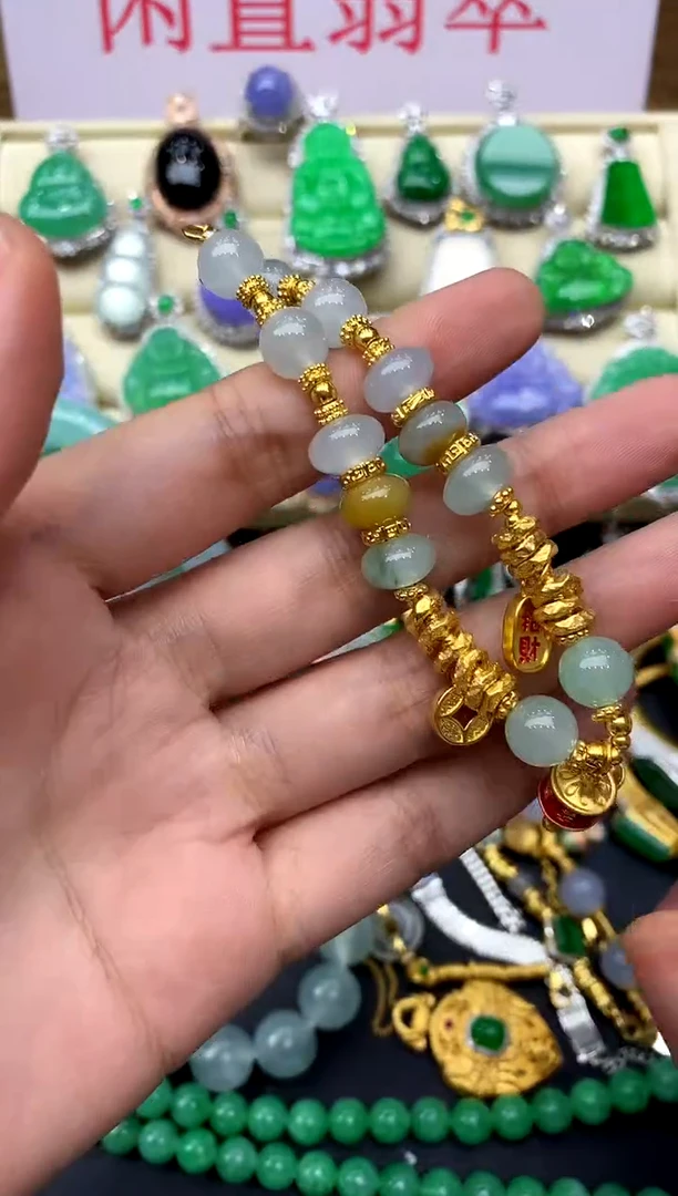 未镶嵌手串翡翠471-中国好珍宝