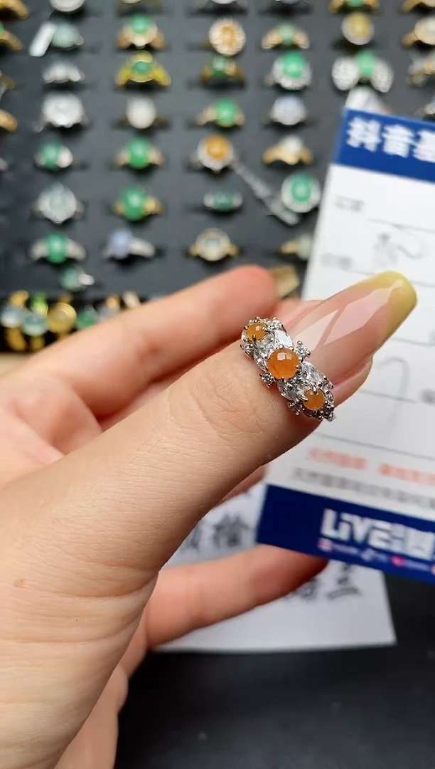 翡翠戒指银S925镶嵌...........