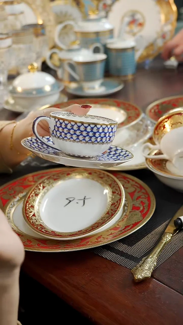 瓷片咖啡杯碟1套