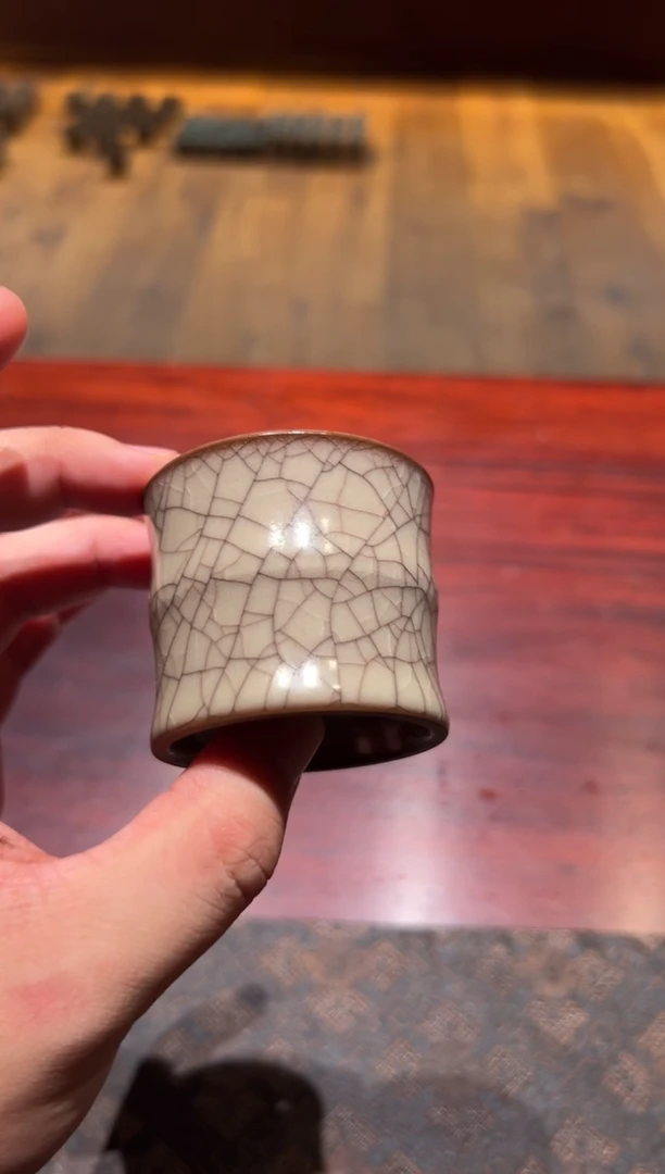 陈卫星哥窑竹节杯