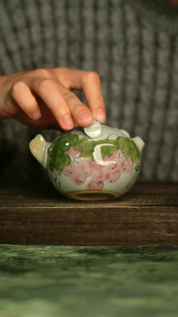 陶瓷青诗集手工手绘瓷器