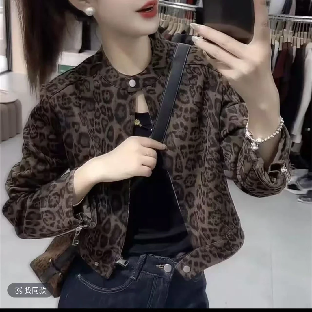 2433#【衣长56】新款韩版时尚休闲百搭立领衬衣短款外套