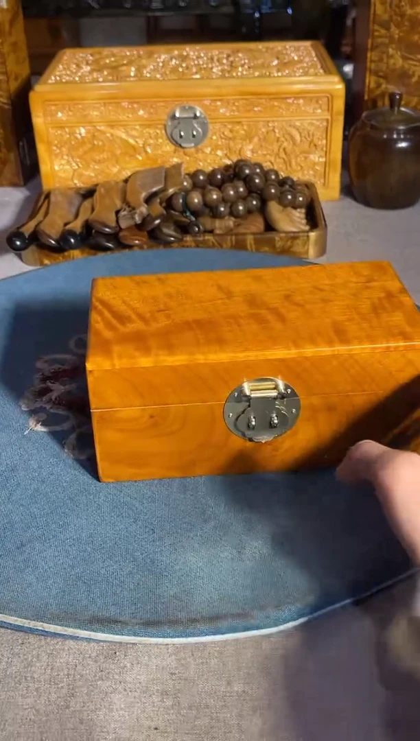 乌木类成套家具金丝楠首饰盒 28