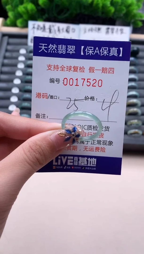 未镶嵌戒指翡翠  17520