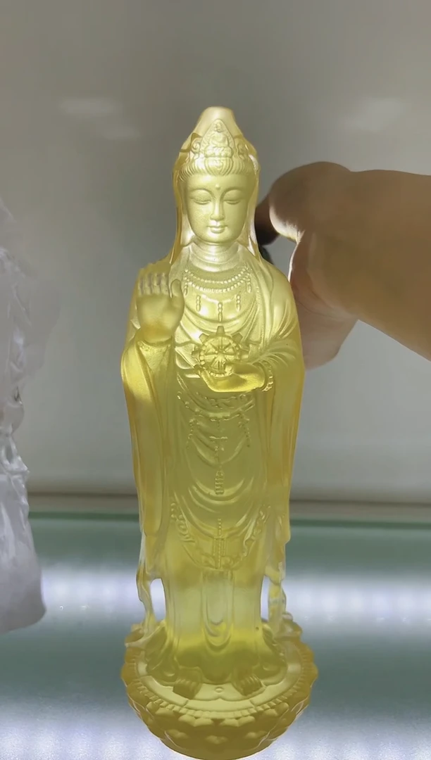 手工艺品琉璃用****8古法琉璃南海观音