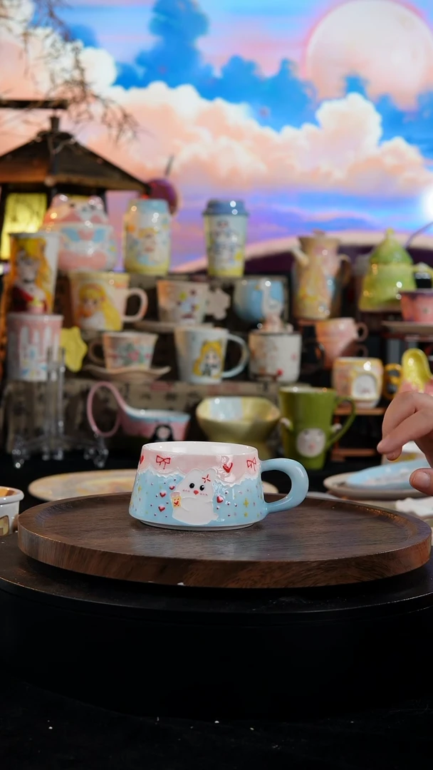 陶瓷便携款手工手绘景德镇陶瓷瑕