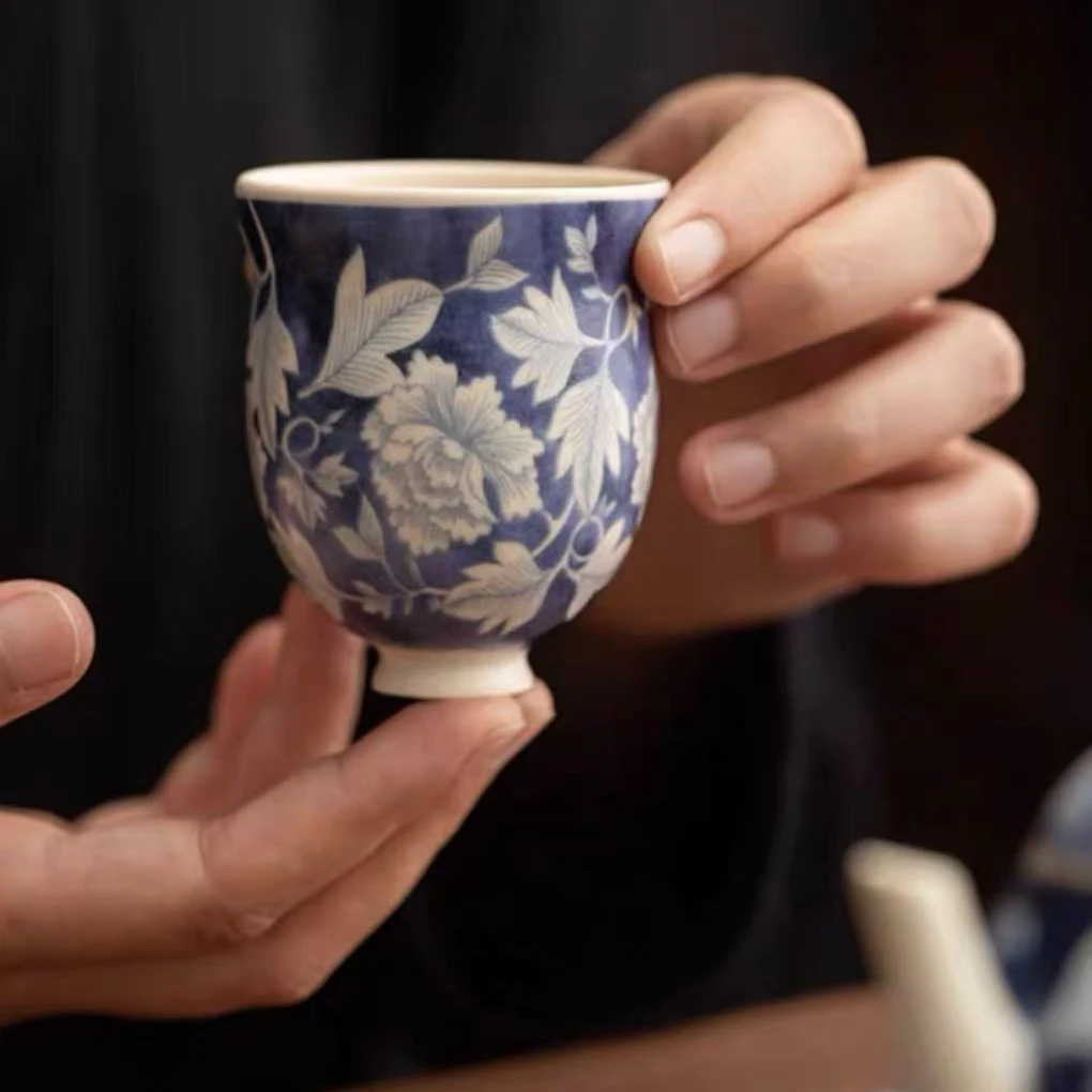 牡丹花葫芦主人杯
