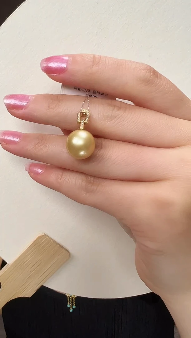18K金镶嵌吊坠(不含链)海水珍珠31【】