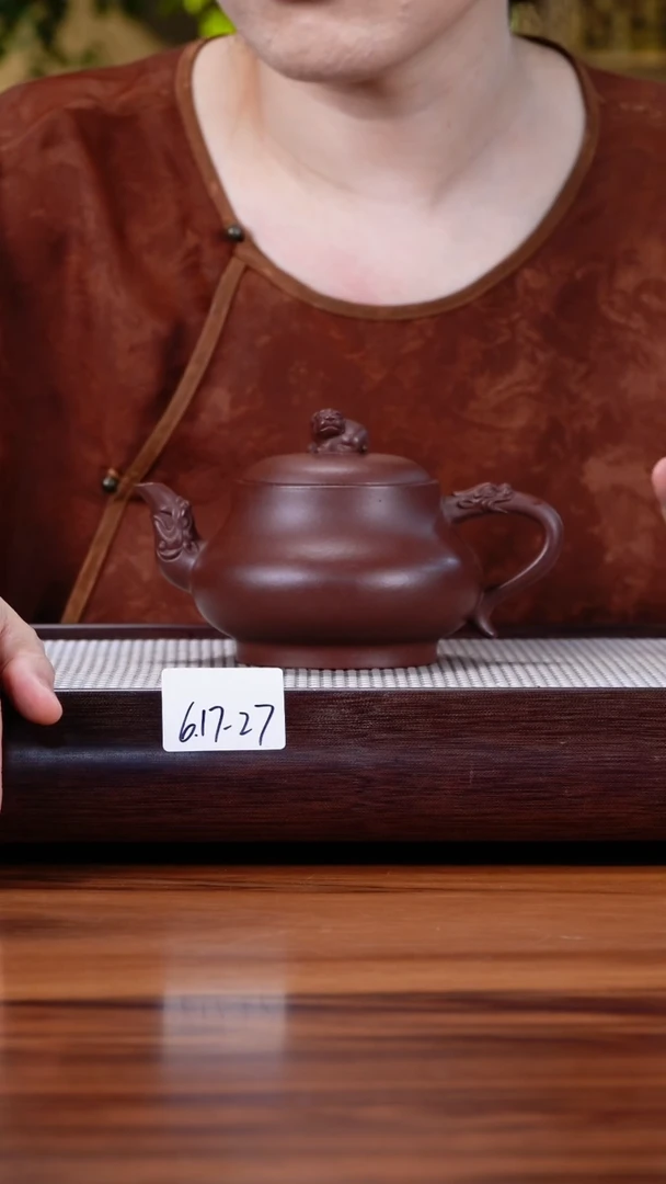 紫砂茶具痴****声6.17-27紫泥 麒麟望月300