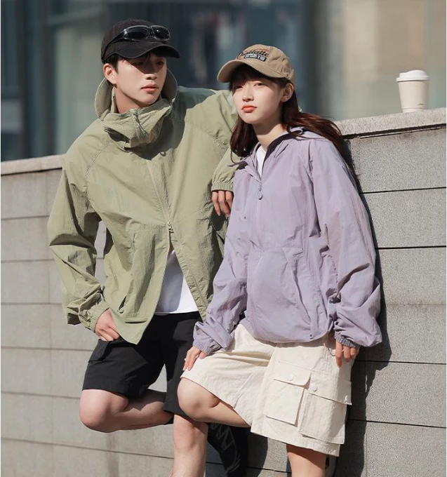 【蒂梵】防晒冰壳4.0全锦纶可拆大帽檐情侣户外冰感透气防晒衣9617
