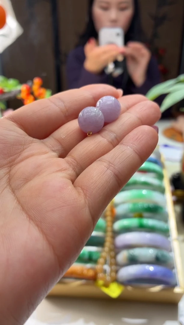 未镶嵌翡翠耳饰梁*11