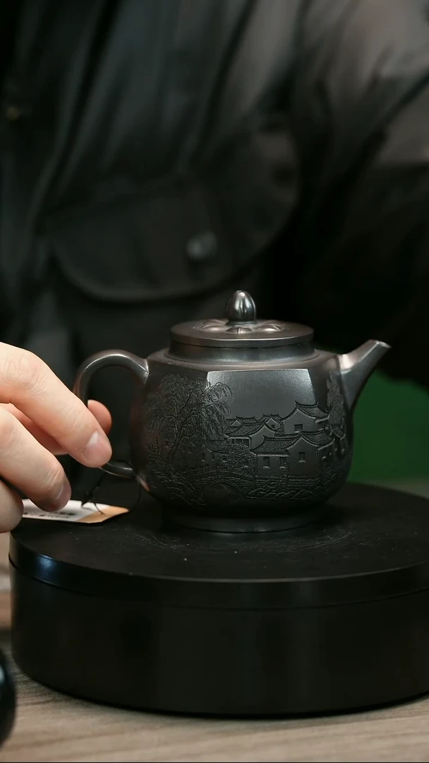 茶壶紫砂忕*H1426李小琴石黄江南宫灯