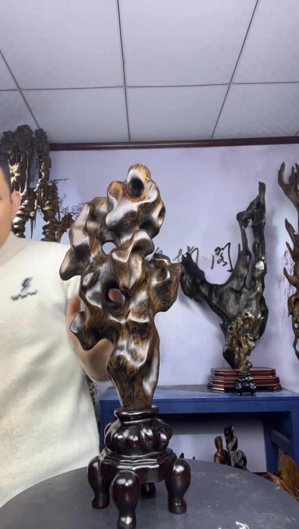 金丝楠木雕款赤****械金丝楠木工艺品摆件