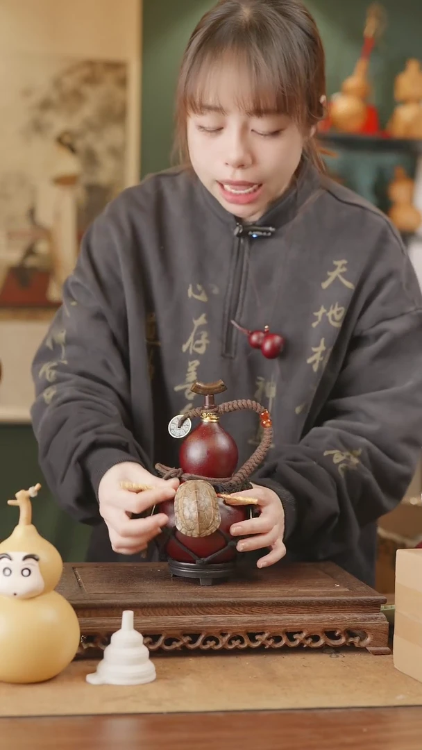 【闪购商品】32号精品天然大漆工艺防渗内胆酒葫芦~