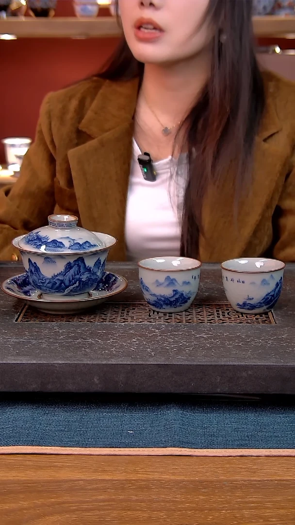 简装家用款3件套 老陶泥开片纹陶瓷茶具