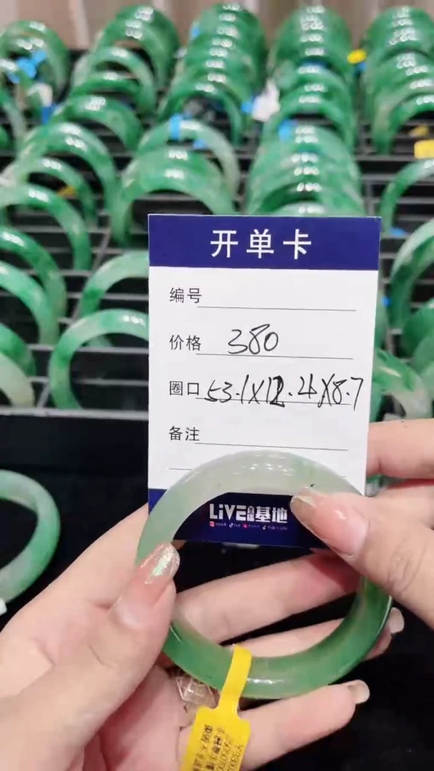 石英质玉（非洲翠）未镶嵌颈饰手镯 圈口53