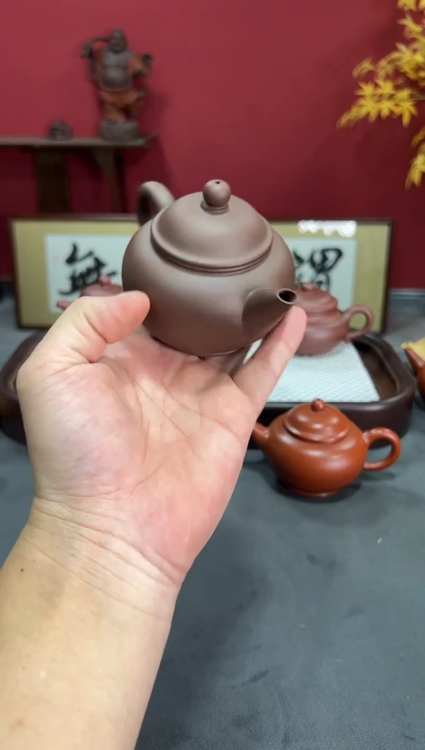 茶壶紫砂紫泥水平（瑕疵不配礼盒）