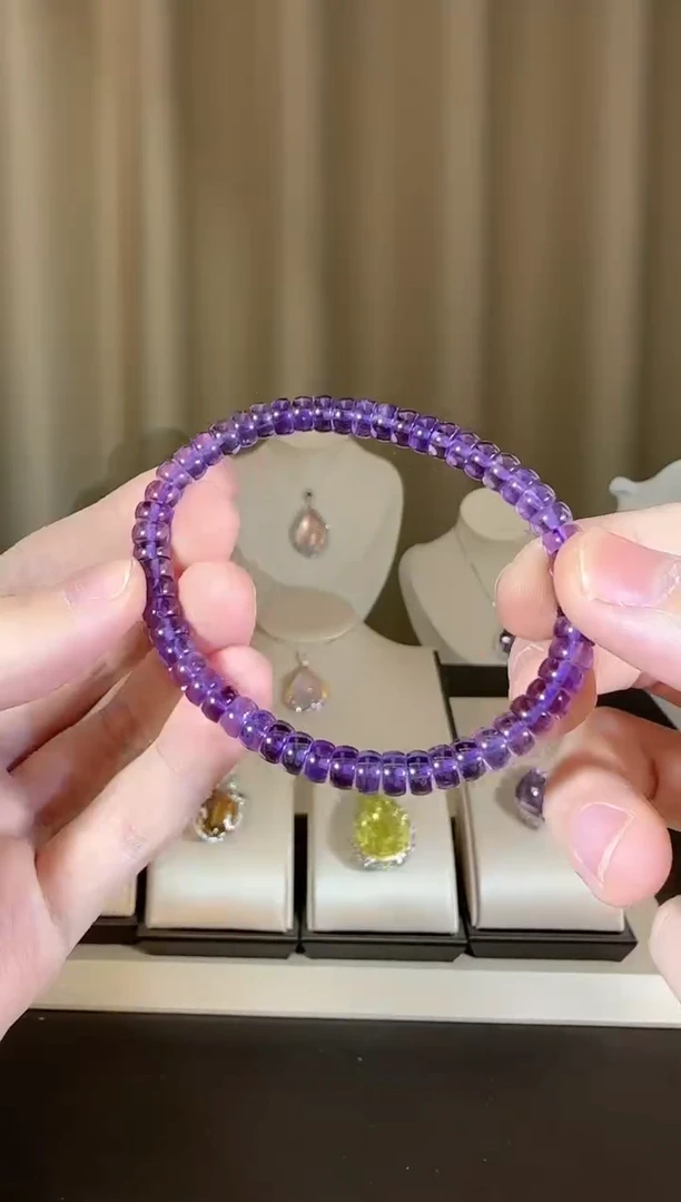 【闪购商品】紫晶手串未镶嵌6mm直切