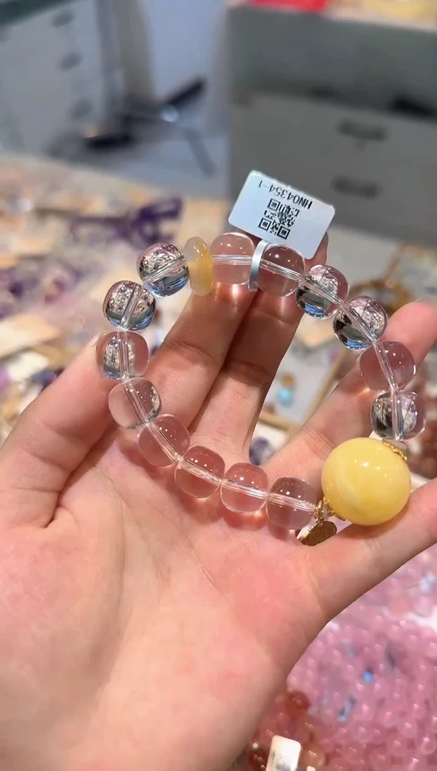 水晶手串银S925镶嵌手串
