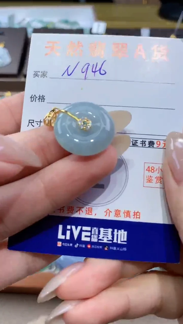 颈饰未镶嵌翡翠天然缅甸翡翠A货挂件