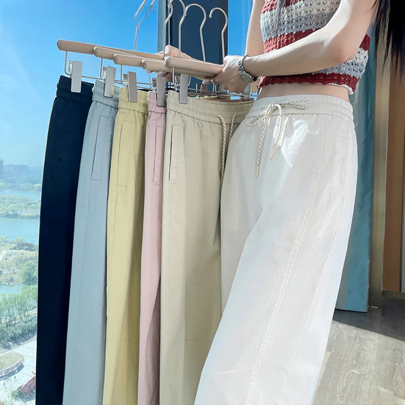 哈伦休闲裤女2025夏季薄款高腰显瘦宽松九分老爹裤萝卜裤时尚百搭