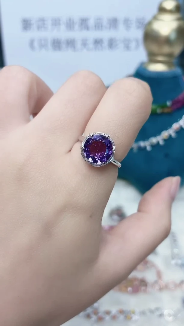 银S925镶嵌戒指水晶471ZB1202产品一个（多样性）