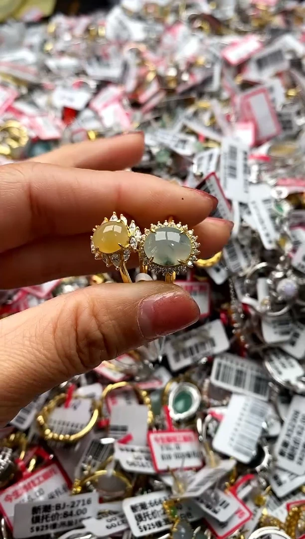 【闪购商品】翡翠戒指银S925镶嵌5555555    9