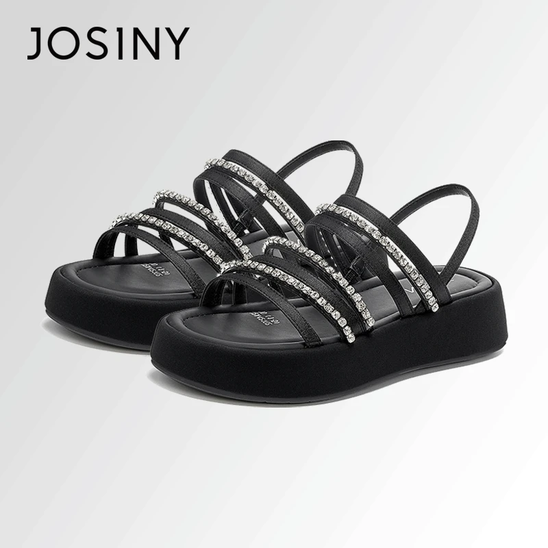 卓诗尼女夏外穿厚底凉鞋女款2025新款爆款休闲凉拖配裙子沙滩鞋女