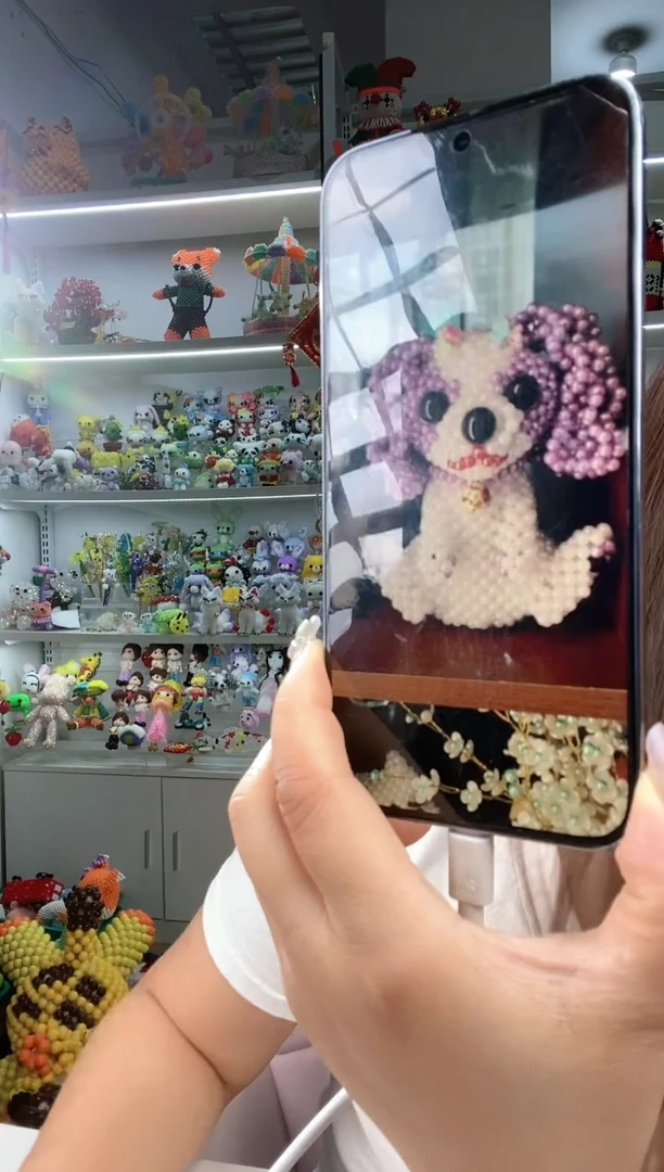 亚克力0116卡6马贝珠贵妇犬材料包1套紫色