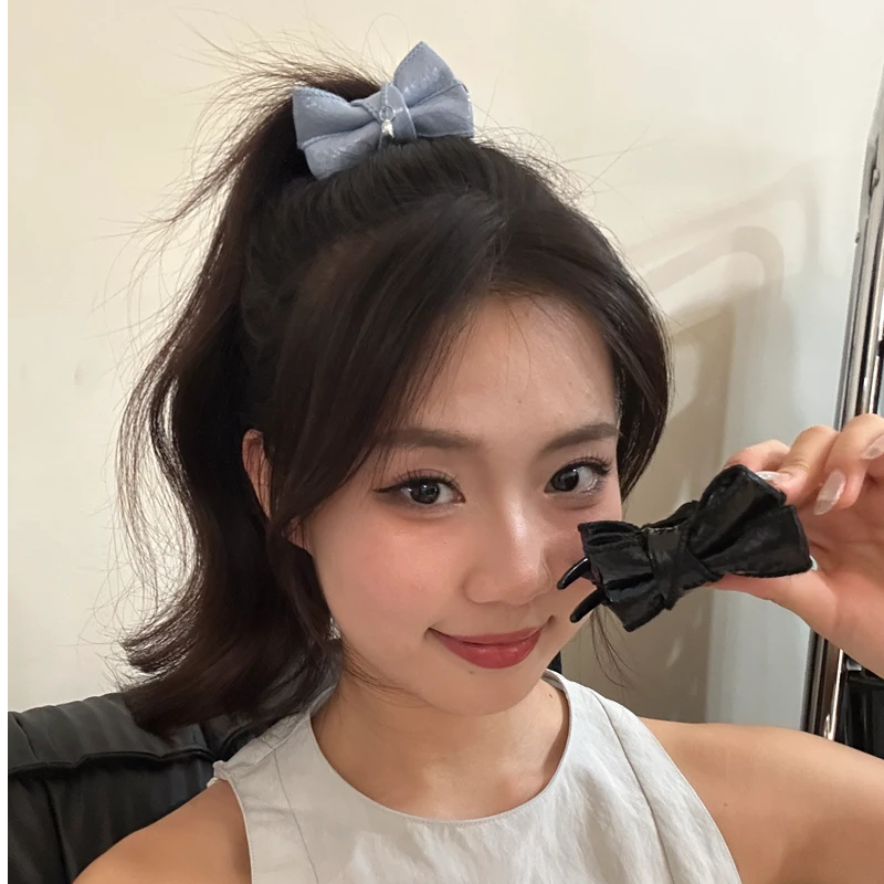 元气满满韩系ins风甜美少女心蝴蝶结发夹抓夹简约百搭发饰可爱