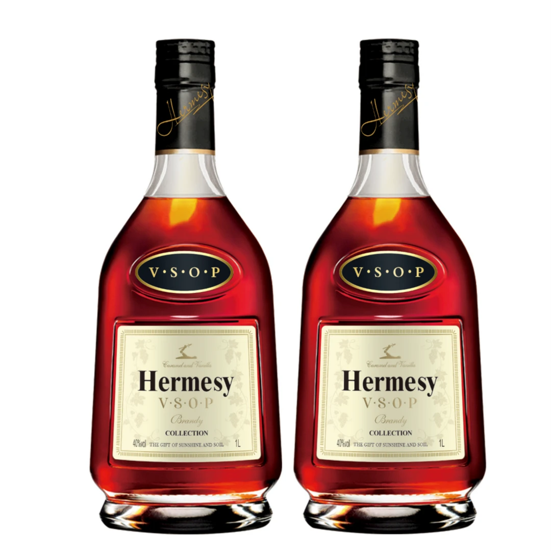 【正品酒行专属】轩仔VSOP 1L双支礼盒装路易威斯卡托白兰地40度