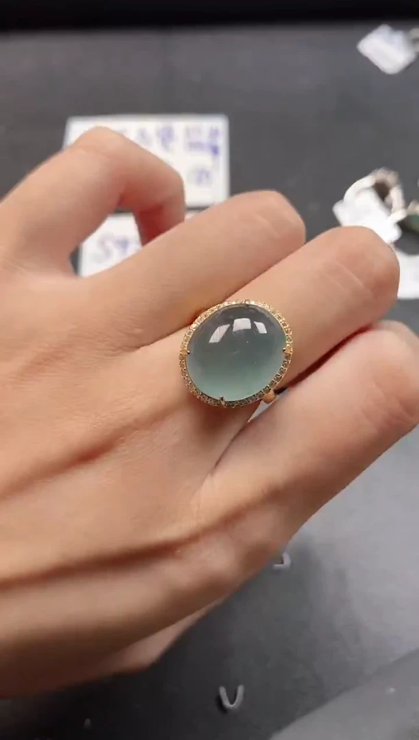 银S925镶嵌戒指翡翠515111