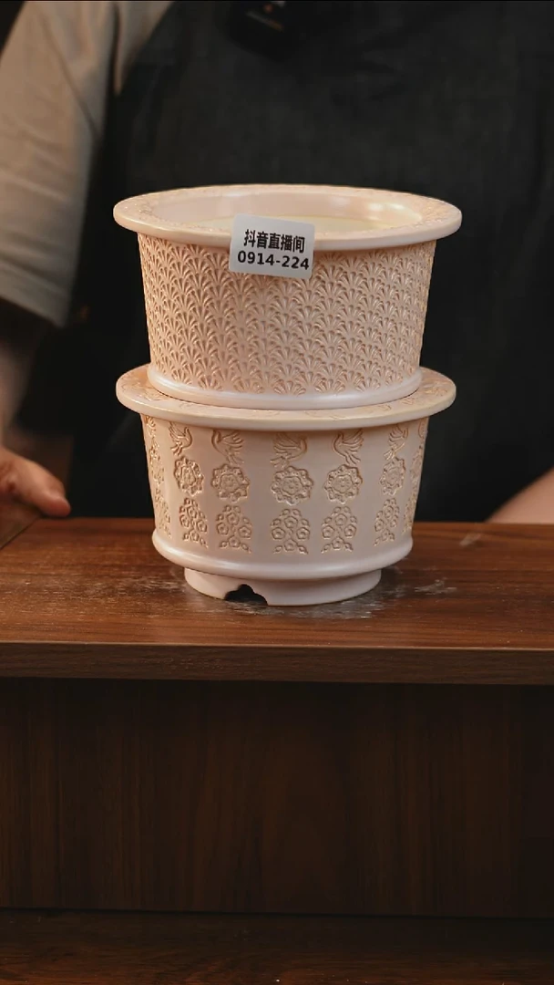 0914-223瓦盆内口12默认有瑕随机一只