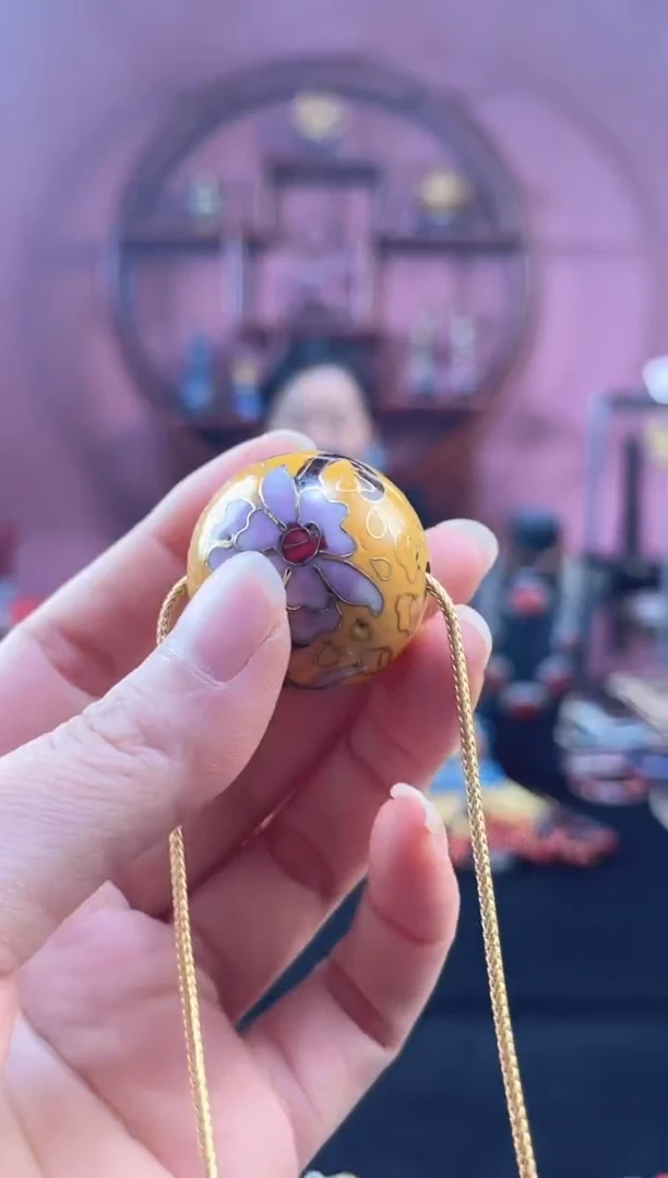 非遗 景泰蓝3.0大珠 黄色