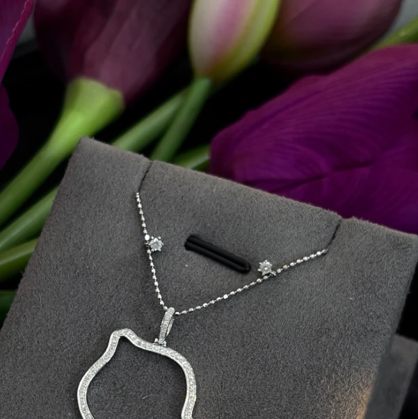 【玥霓高定珠宝】18k    ZSXL0075  六爪满天星套链（不含吊坠）