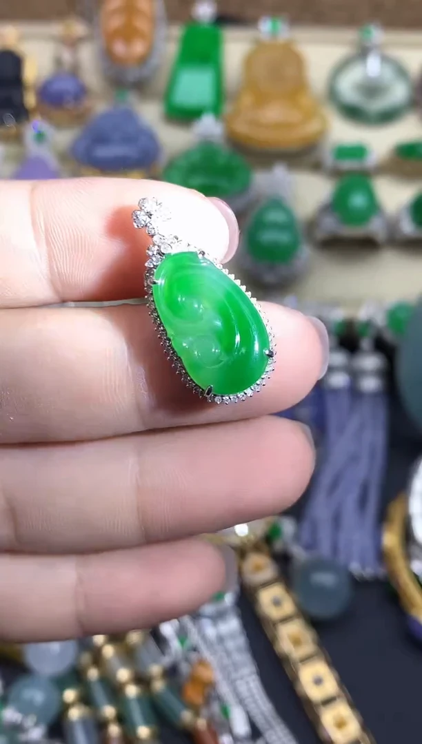 【闪购商品】翡翠颈饰18K金镶嵌296-中国好珍宝