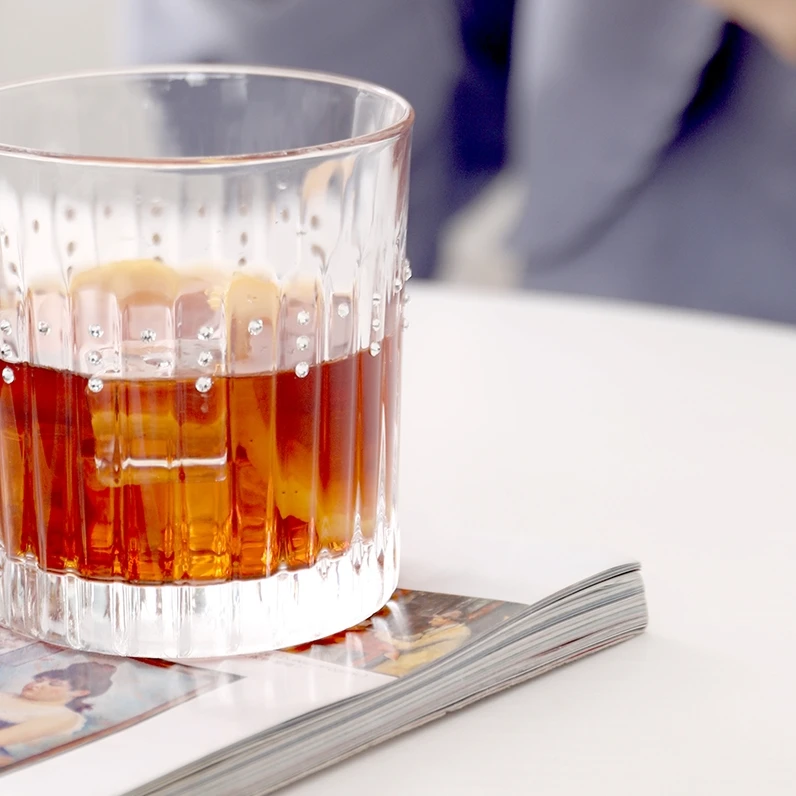 SharLife水晶带钻精致威士忌杯洋酒杯水晶杯烈酒杯礼盒装340ml