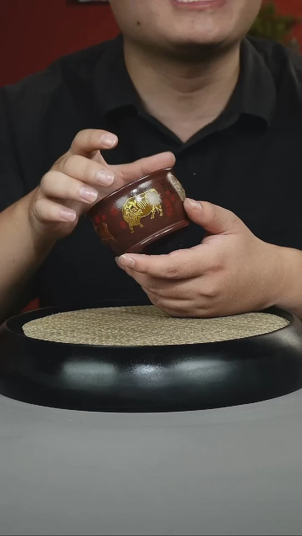 茶壶紫砂 底槽清 五牛杯